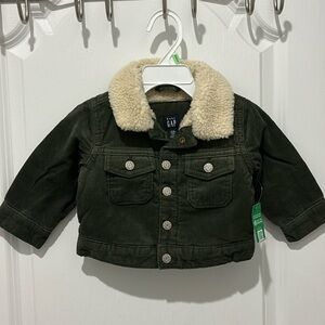 Baby gap corduroy jacket with Sherpa collar 6 to 12 months